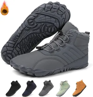 New Winter Glacia Barefoot Shoes, 2025 Barefoot Shoes for Men Women Wide Feet Waterproof Non-Slip Warm Walking Shoes