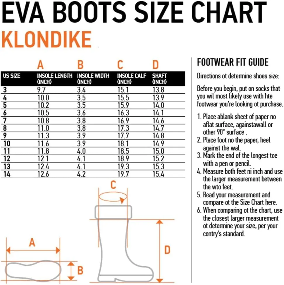 NORFIN Klondaik - Winter Boots for Fishing, Hunting and Hiking - Anti Slip - Retractable ice Cleats for Added Safety and Protection - Made of EVA Material - Removable Insole
