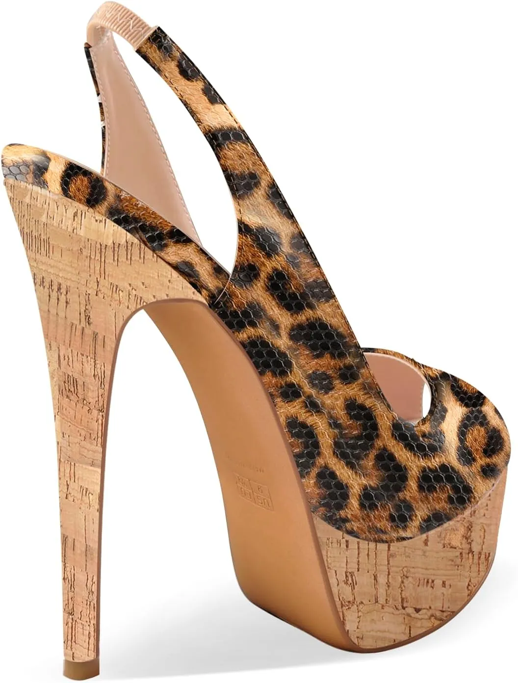 Open Peep Toe Platform High Stiletto Heels Slingback Sandals