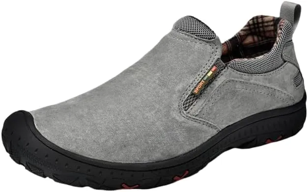 Outdoor Low-top Sports Hiking Shoes Men's Slip-on Lazy Shoes Large Size Workwear Casual Leather Shoes
