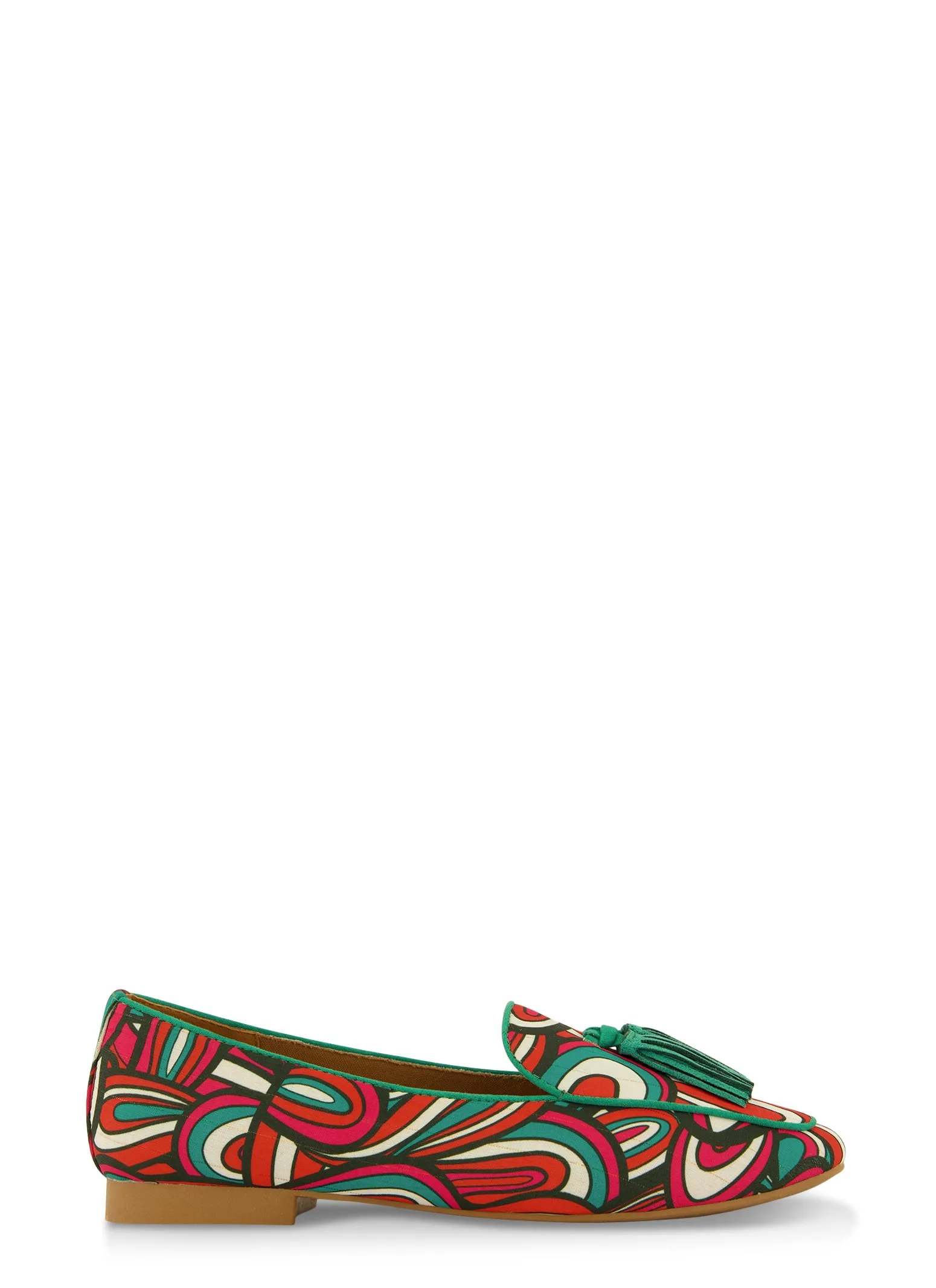 Patterned Tassel Loafers