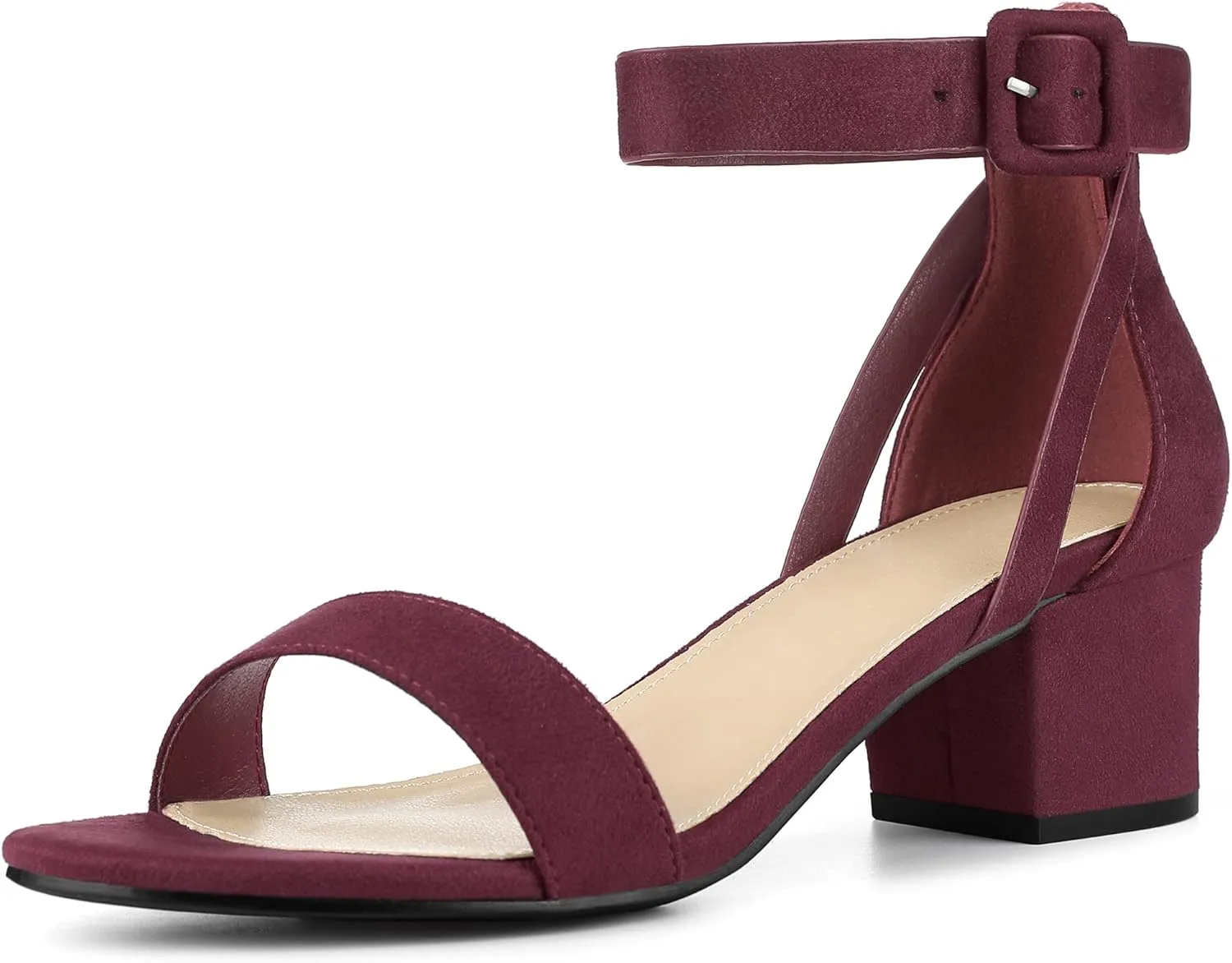 Perphy Open Toe Ankle Strap Block High Heels Sandals for Women