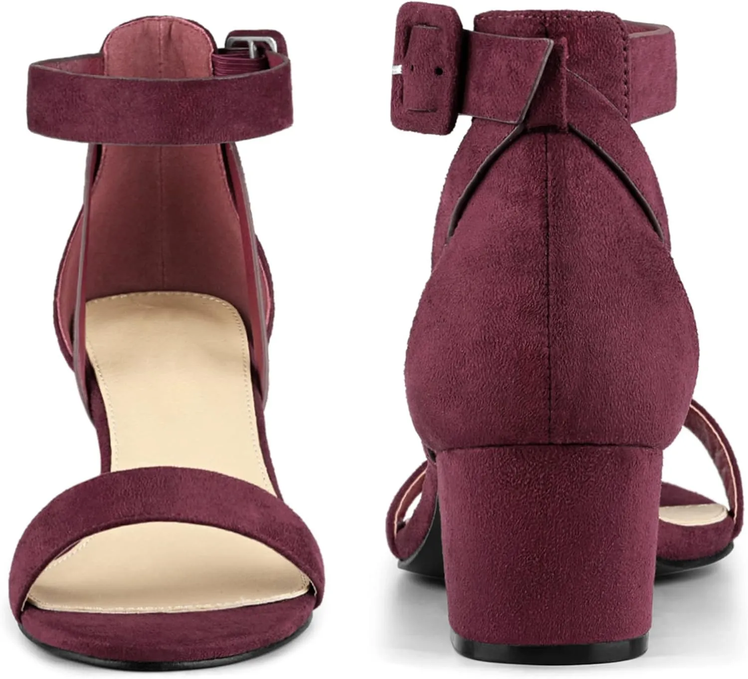 Perphy Open Toe Ankle Strap Block High Heels Sandals for Women