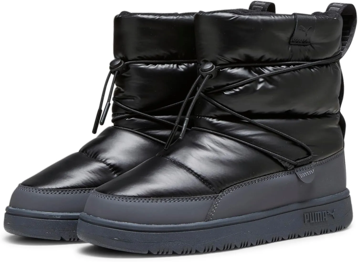 PUMA Women's Snowbae Boots, Black-Shadow Gray, 7