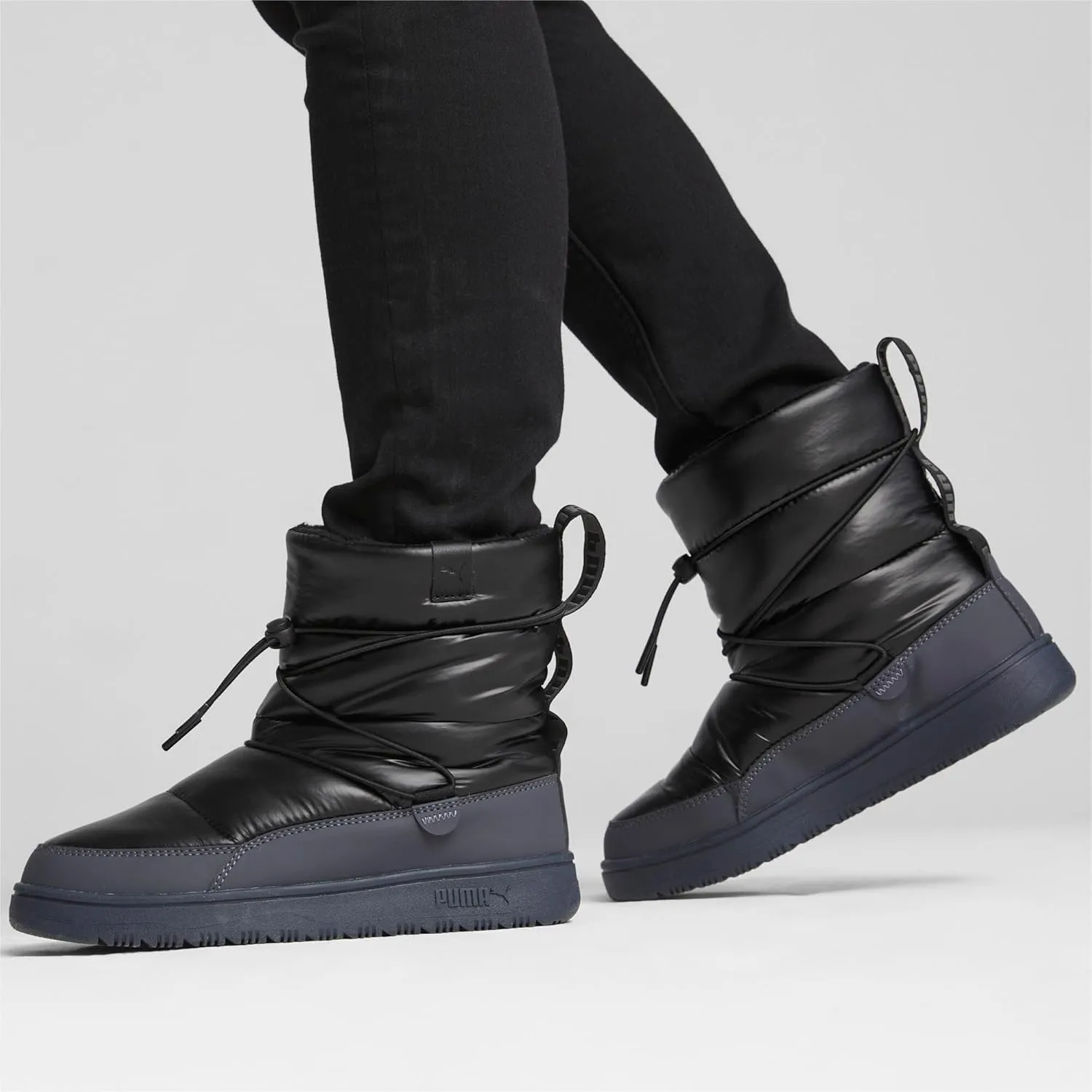 PUMA Women's Snowbae Boots, Black-Shadow Gray, 7