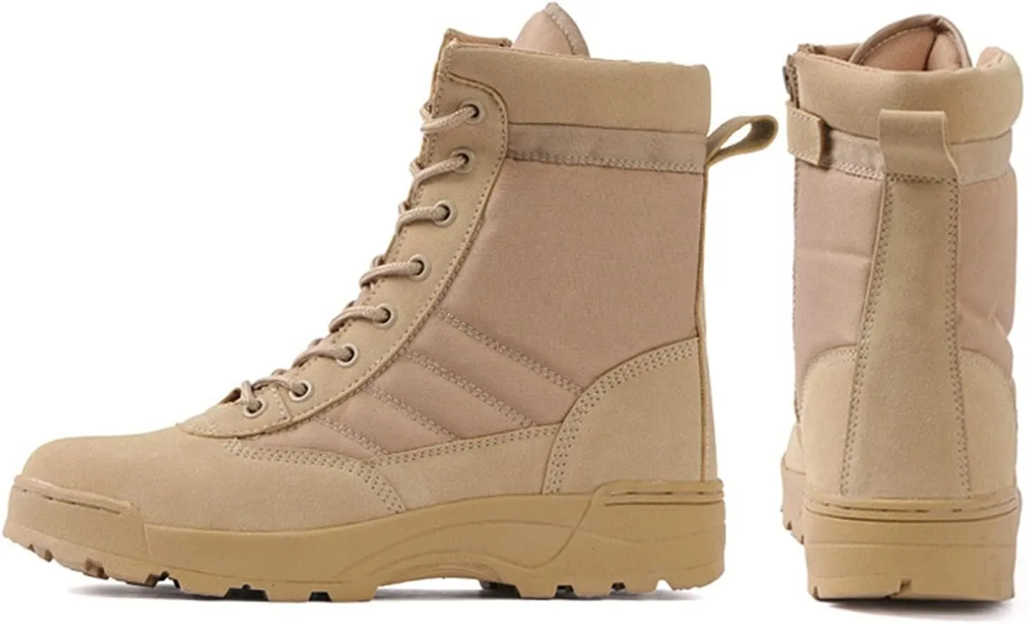 QMFUR Men’s Military Boots Outdoor Hiking Work Boot Tactical Durable Combat Boot Army Shoes