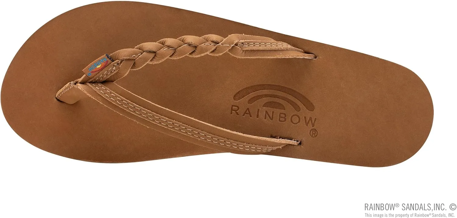 Rainbow Sandals Women’s Flirty Braidy Premier Leather w/Single Braided Strap