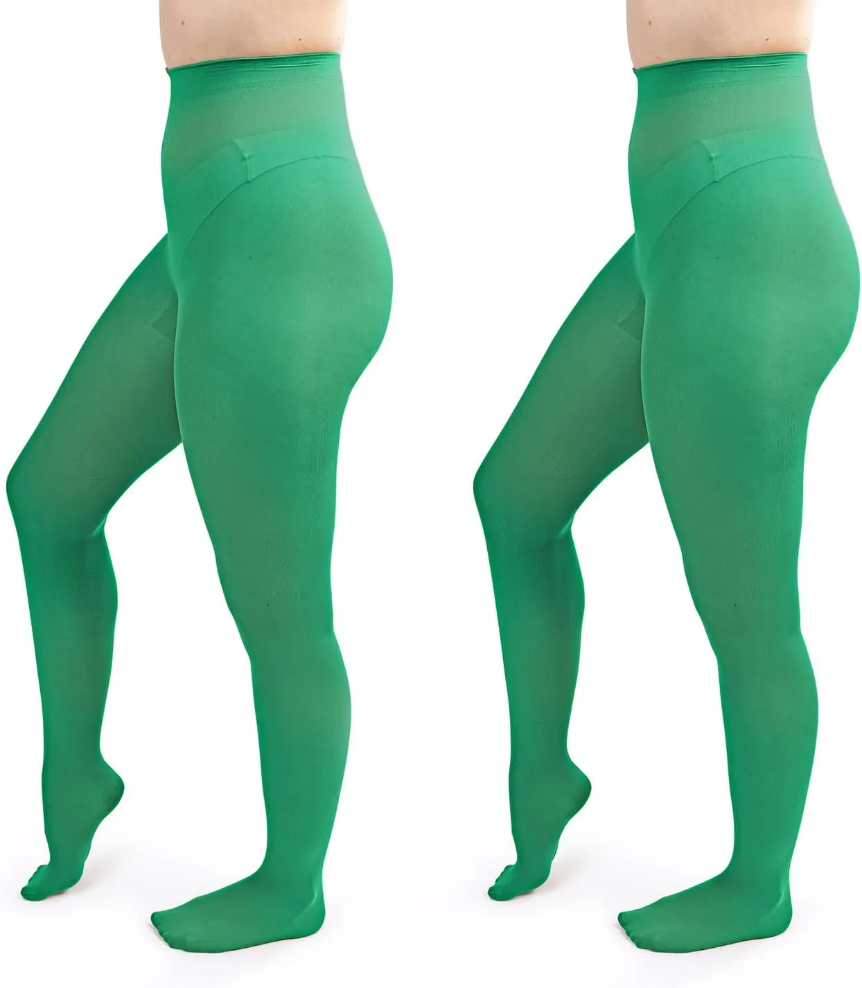 Silky Toes Women's Opaque Tights 1 or 2 Pairs -Black White And Colored Tights for Women