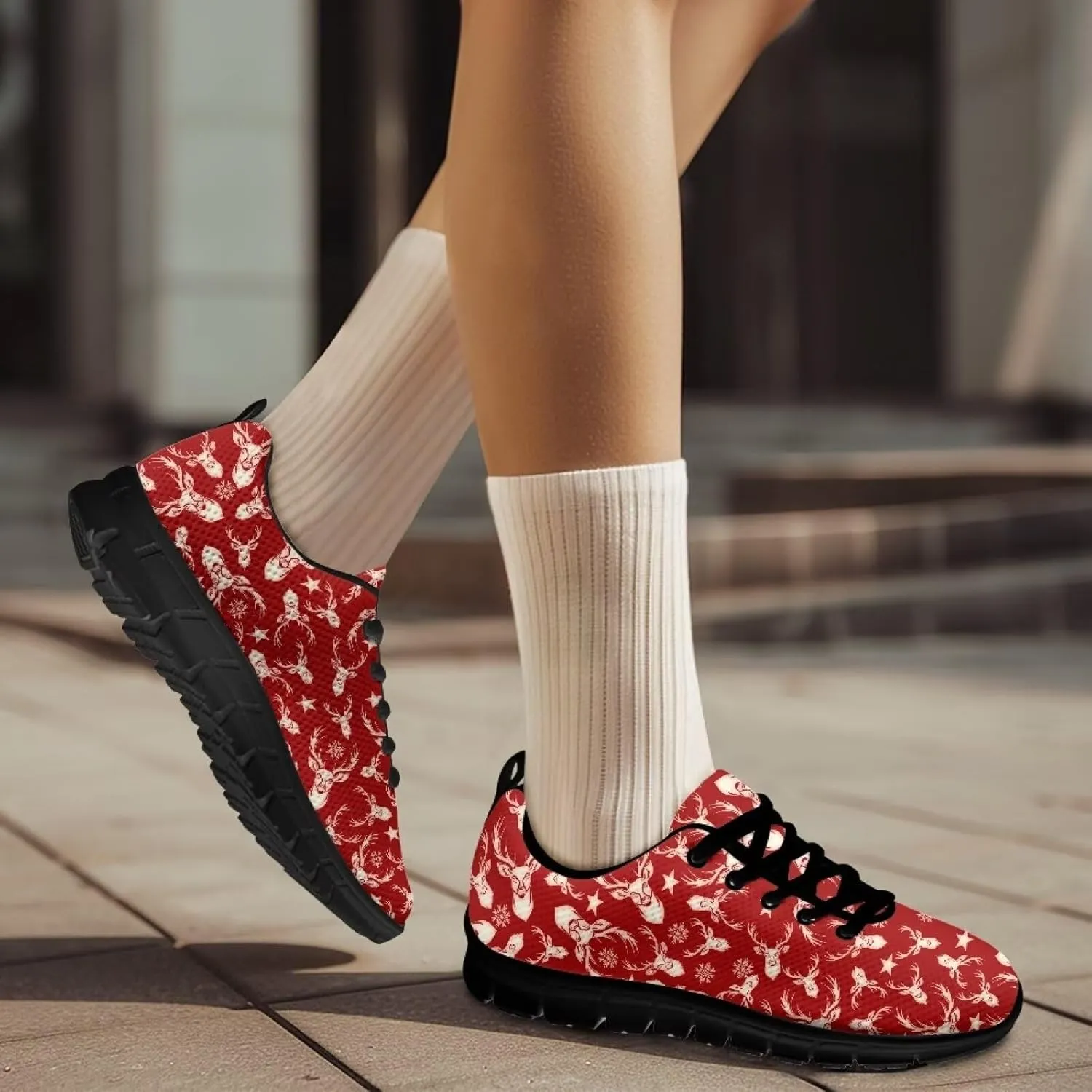 Sneakers Women Comfortable Breathable Non-Slip Tennis Hiking Workout Shoes for Women Holiday Running Sneakers US 5-12