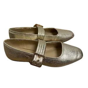 Soda Gold Flats Sz 6