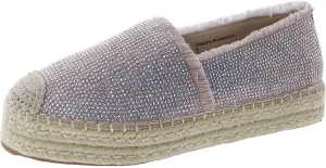 Steve Madden Womens Samara Rhinestone Slip On Espadrilles