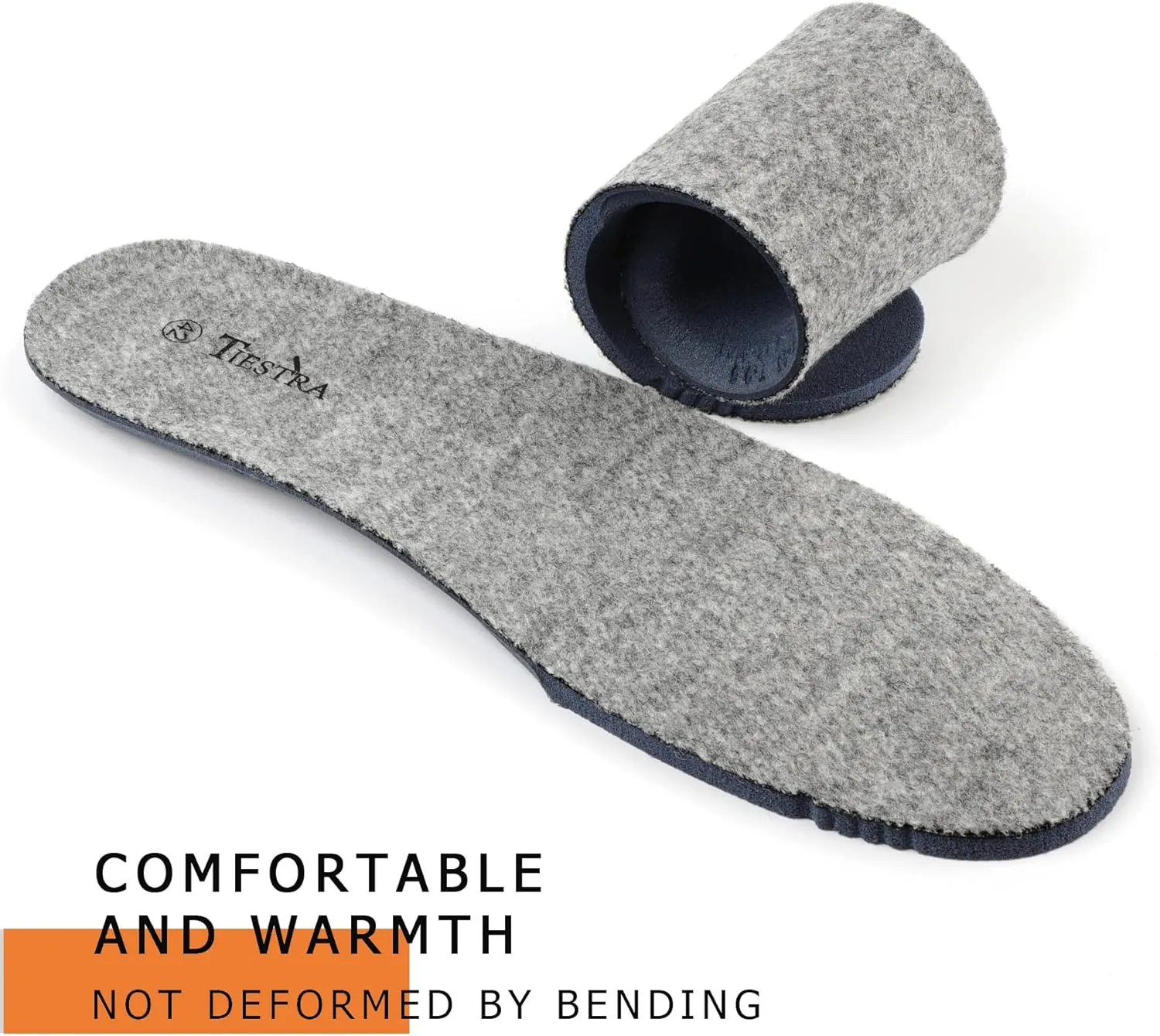 Thick Merino Wool Insoles for Men Fur Fleece Shoes Inserts Memory Foam Cushion Comfort Warm Sheepskin Insoles for Winter Snow Boots Slippers Grey 45EU,US12