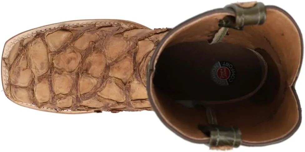 Tony Lama Mens Sq Toe Leviathan Choc Boots