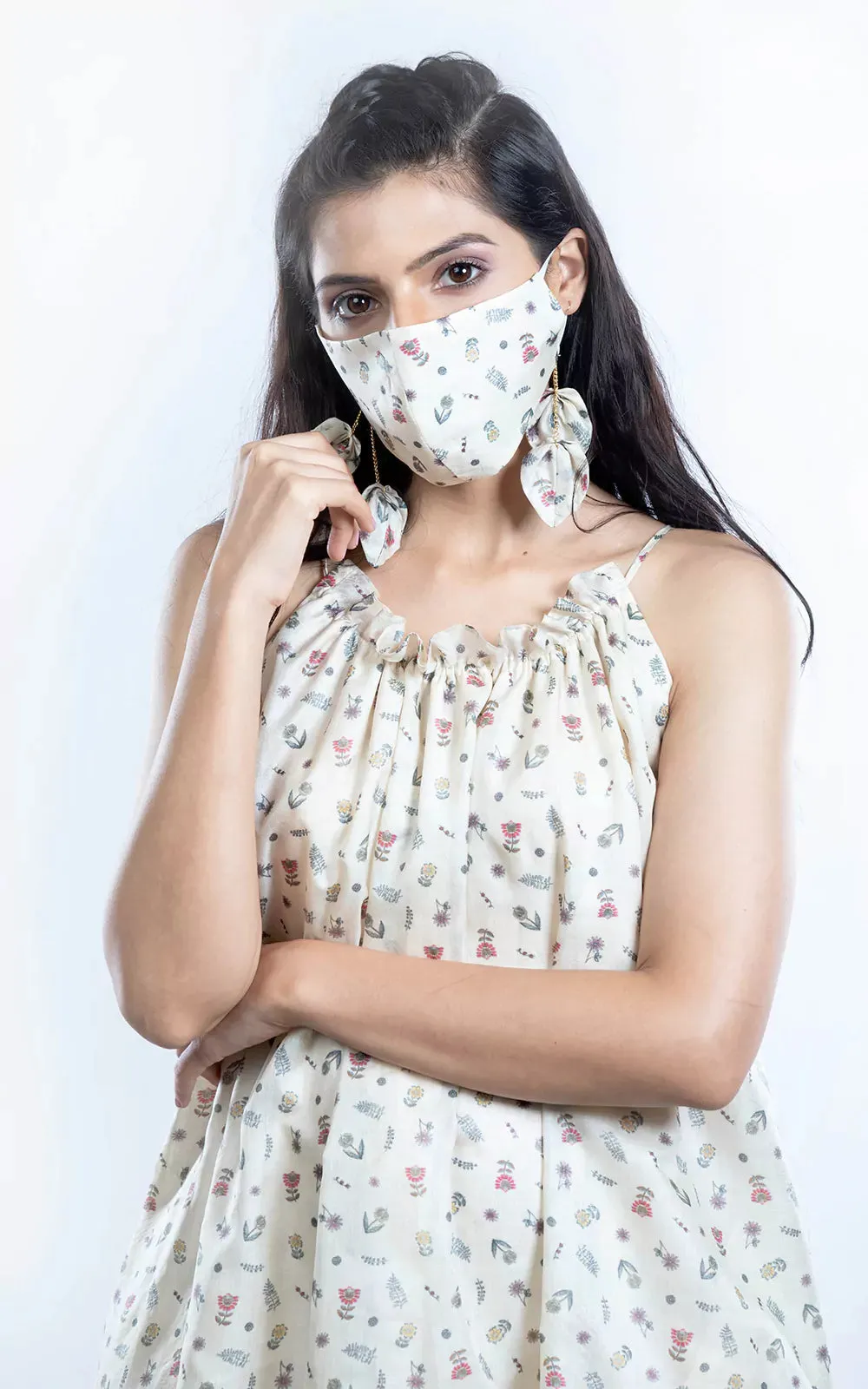 Tussar Silk Digital Printed Long Dress