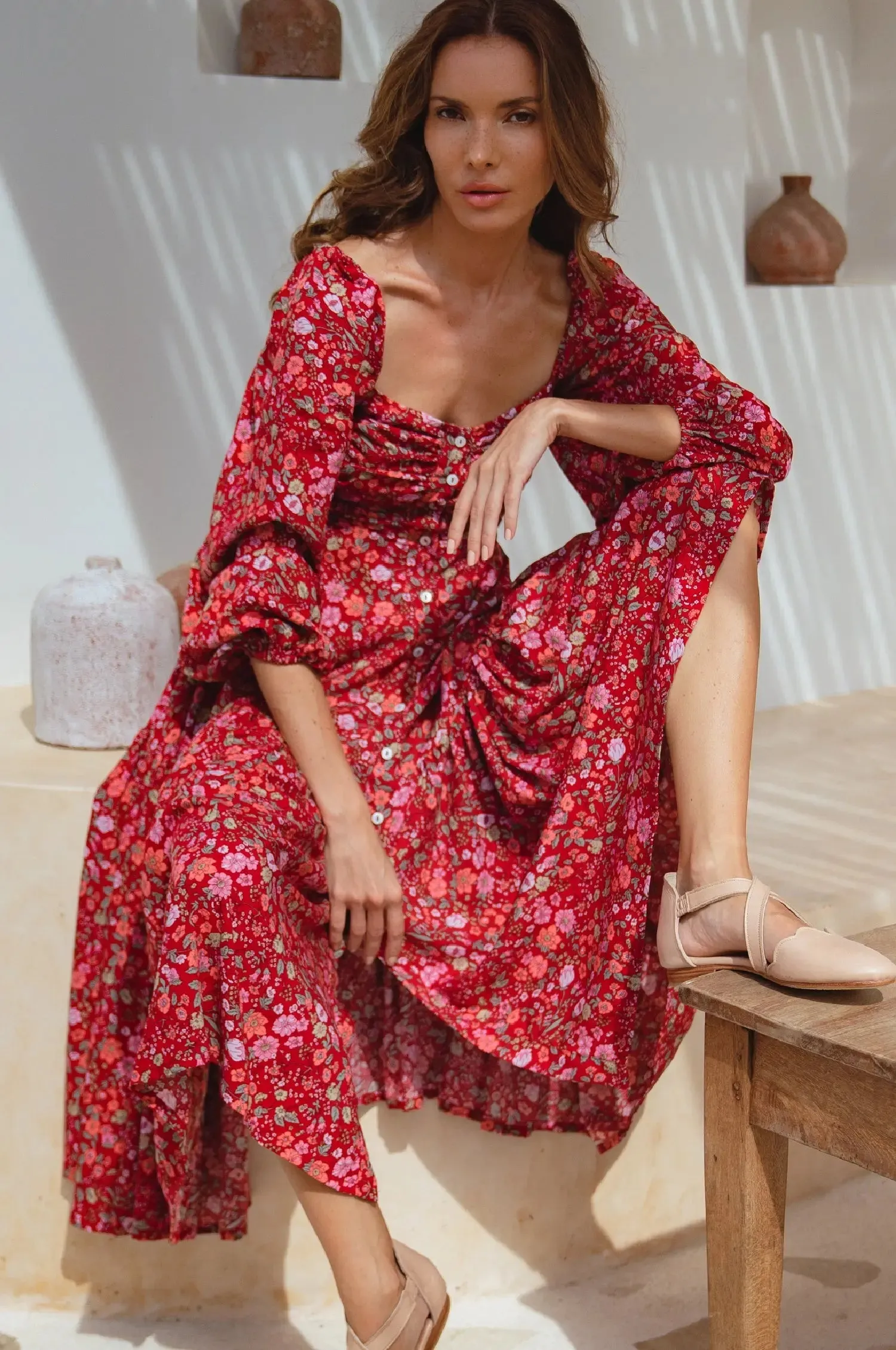 Verona Long Sleeve Midi Dress by Bali ELF