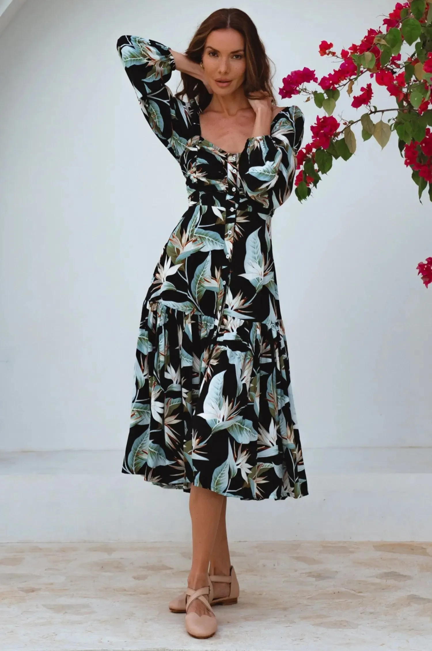 Verona Long Sleeve Midi Dress by Bali ELF