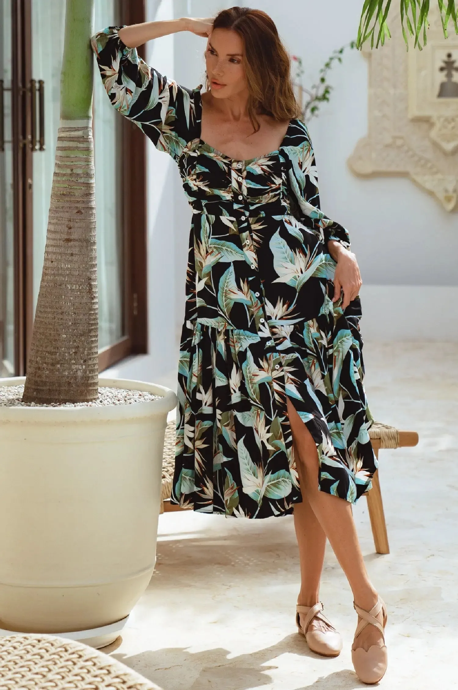 Verona Long Sleeve Midi Dress by Bali ELF