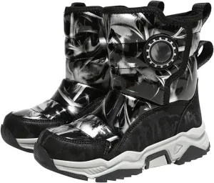 Winter Snow Boots For Kids Boys Girls Childrens 𝐖aterproof Shoes Thick Warm Ski Booties Fashion Comfy Non Slip