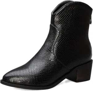Women's Ankle Boots, Women's Artificial Snake Skin, Western Style Short Boots, Outdoor Boots