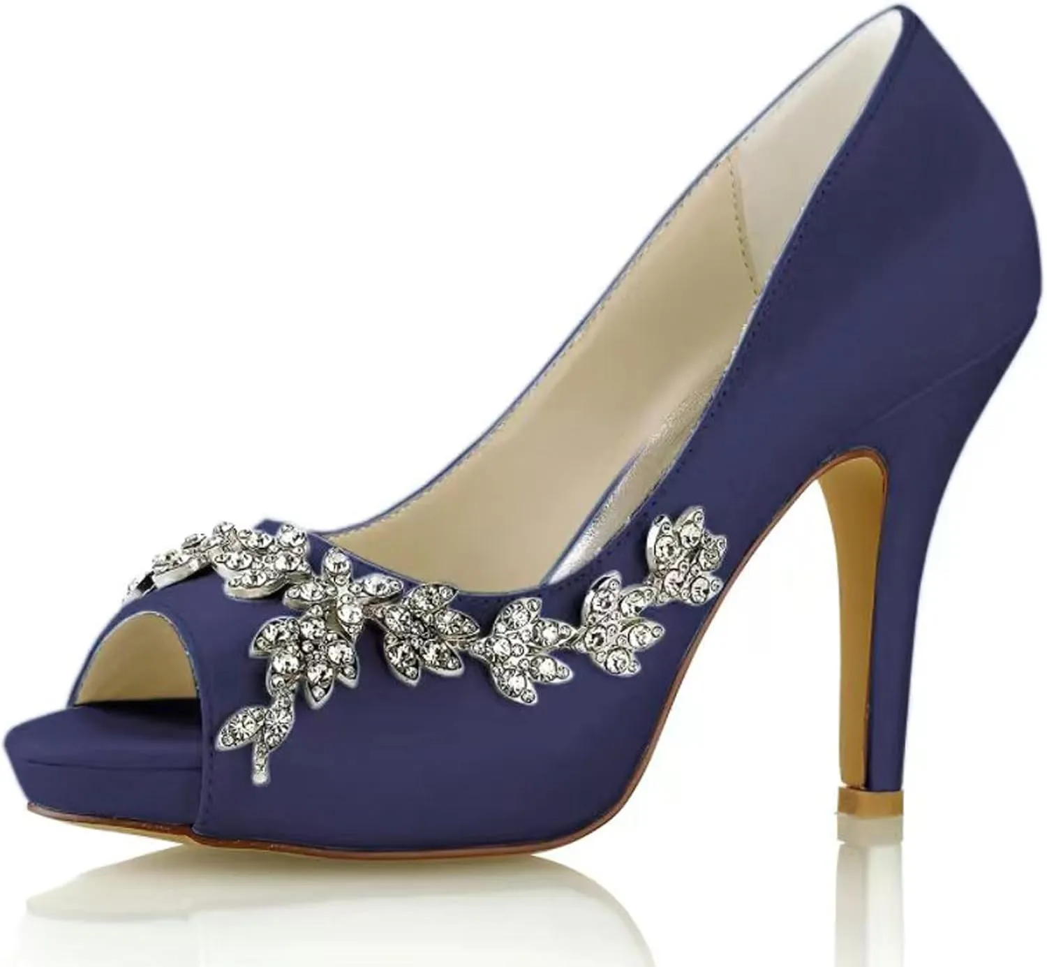 Women's On Wedding Dress Shoes Platform Pumps Open Toe Bridal Shoes Party Dress Sandles