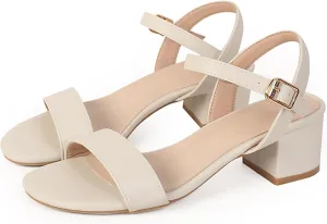 Women's Open Toe Ankle Strap Chunk Low Heel Pump Sandals for Wedding Party Prom Office Homecoming Dress Shoes for Wedding Party Prom Office Homecoming Dress Shoes