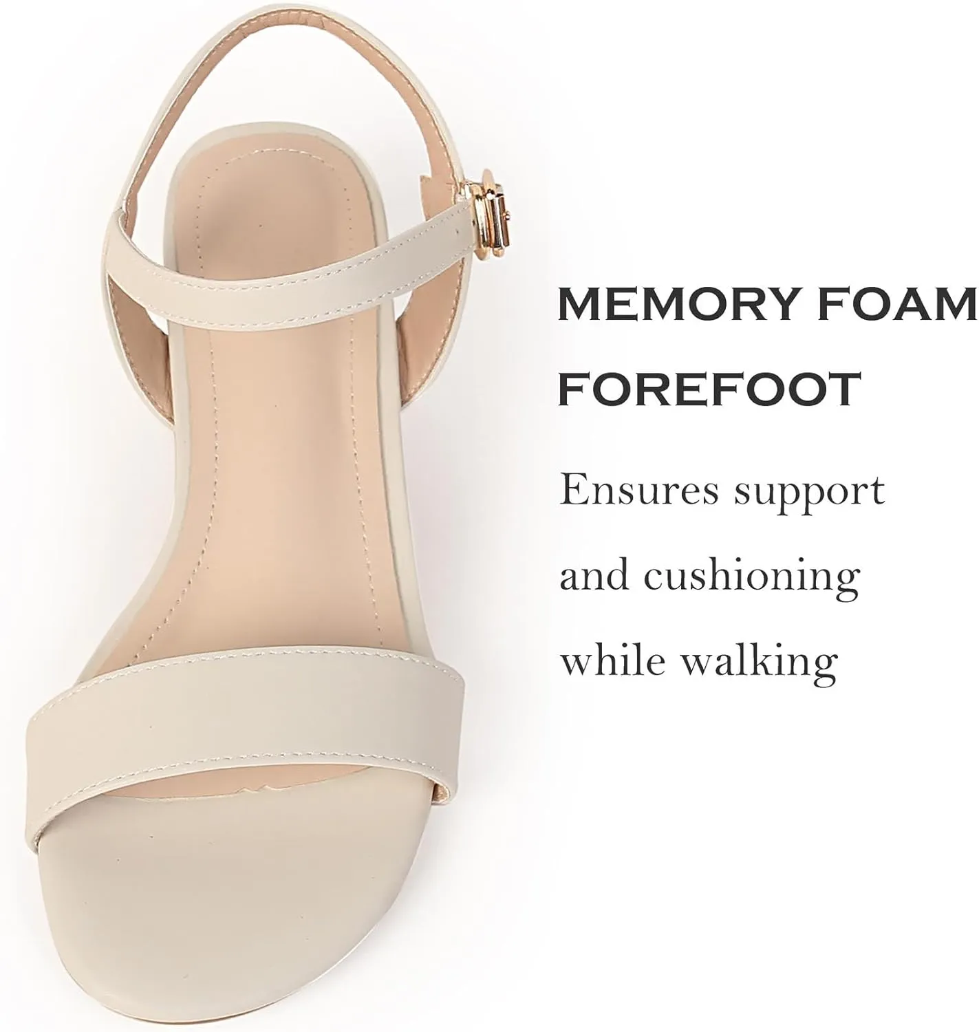 Women's Open Toe Ankle Strap Chunk Low Heel Pump Sandals for Wedding Party Prom Office Homecoming Dress Shoes for Wedding Party Prom Office Homecoming Dress Shoes