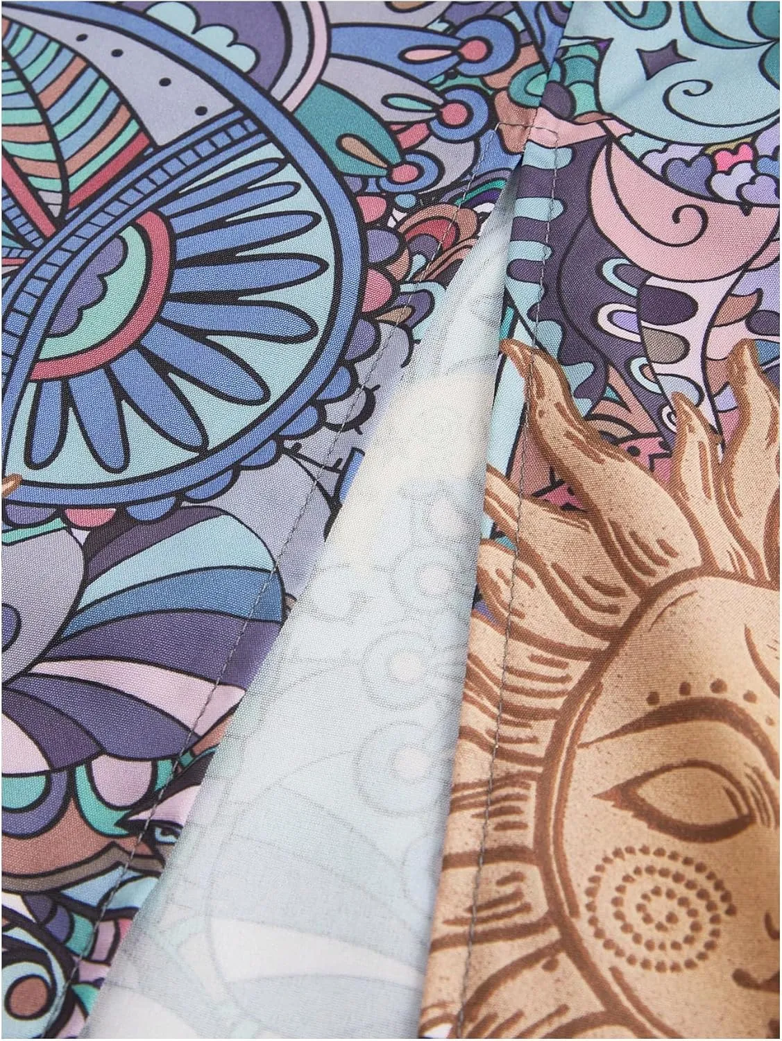 Women's Plus Size Hippie Graphic Skirt Boho Split Thigh Bodycon Midi Skirt Country Festival Outfits