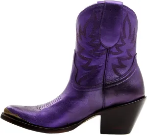 Women's Western Cowboy Ankle Boots Short Cowgirl Boots with Classic Embroidered Slip On Pointed Toe Chunky Country Booties