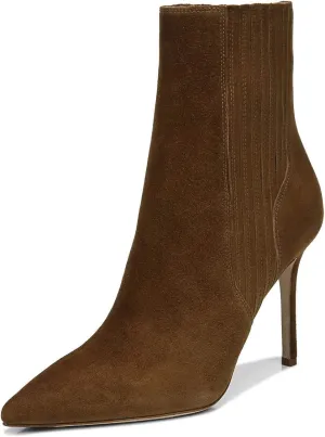 XYD Women Stylish Stretchy Ankle Boots Pointy Closed Toe Pull On Stilettos High Heel Elastic Short Booties Fashion Fall Winter Dress Shoes