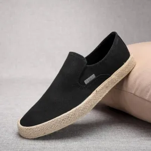 Zero more Soft Espadrilles Men Hemp Loafers Slip On Shoes Men Fashion Mens Shoes Casual Male Breathable Canvas Spring Rubber